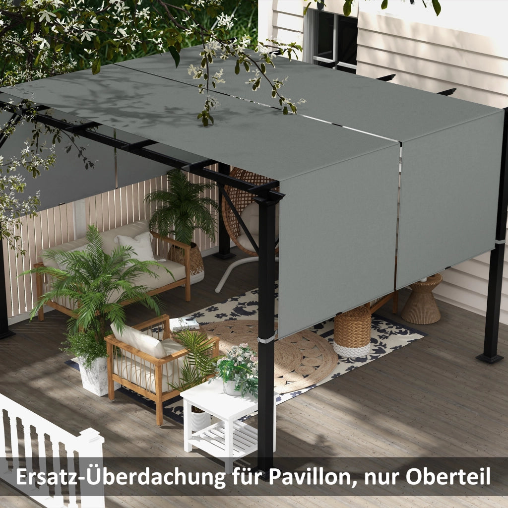 Telo Copertura Pergola UV 3x3m ¨C zephmum ¨C Grigio Scuro
