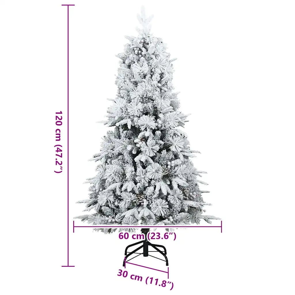 Albero di Natale | Decorazioni natalizie Artificiale Snodato Foderato di Neve Bianco