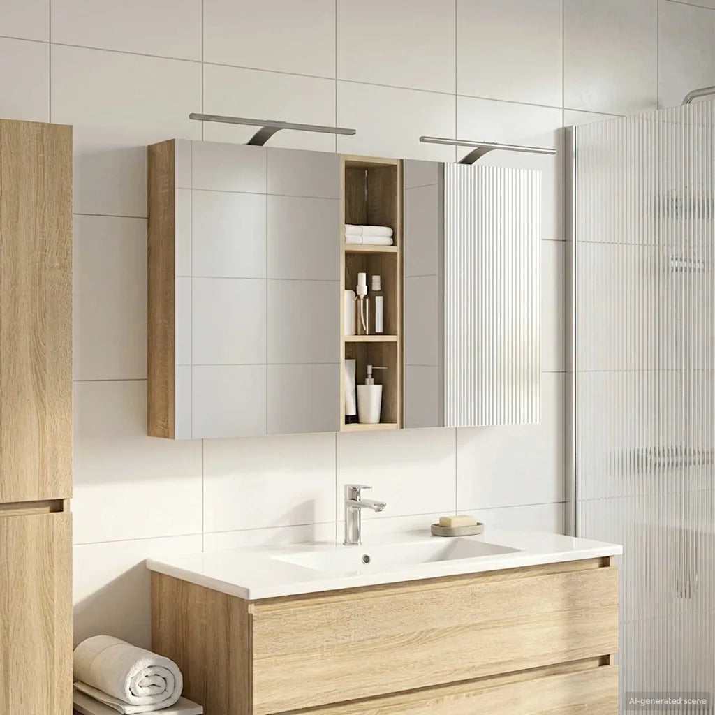 Set di Armadi da Bagno con lo scaffale 3 pcs 120 x 14,5 x 70 cm 3403754