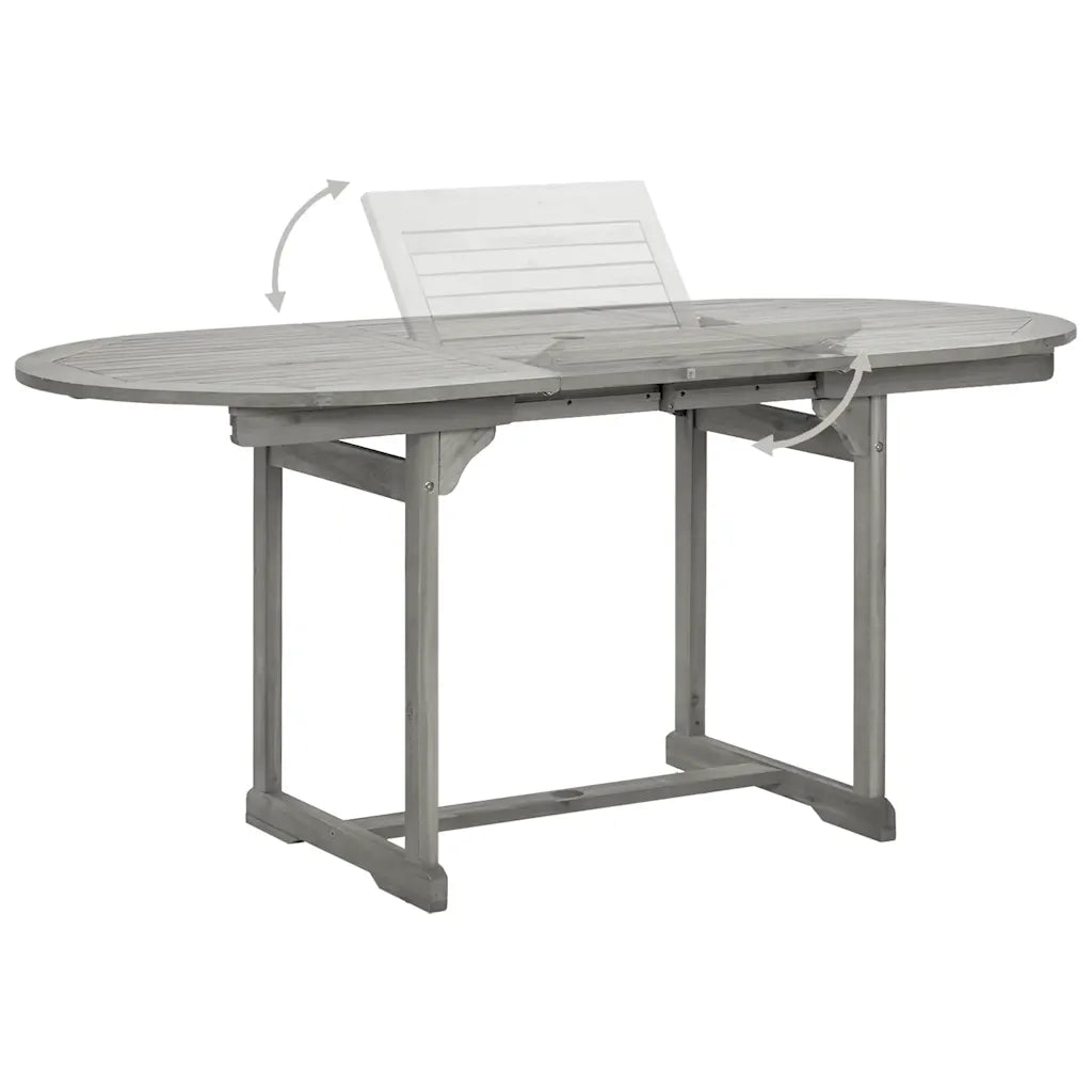 Set da Pranzo per Giardino 5 pz in Legno Massello di Acacia 3079653