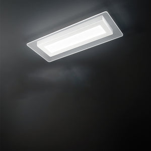 Plafoniera Moderna Bend Metallo Bianco Acrilico Led 51W Cct 3000/4000/6000K