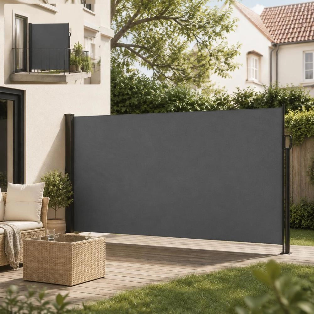 Extendable Side Awning, Anthracite, 140x600 Cm