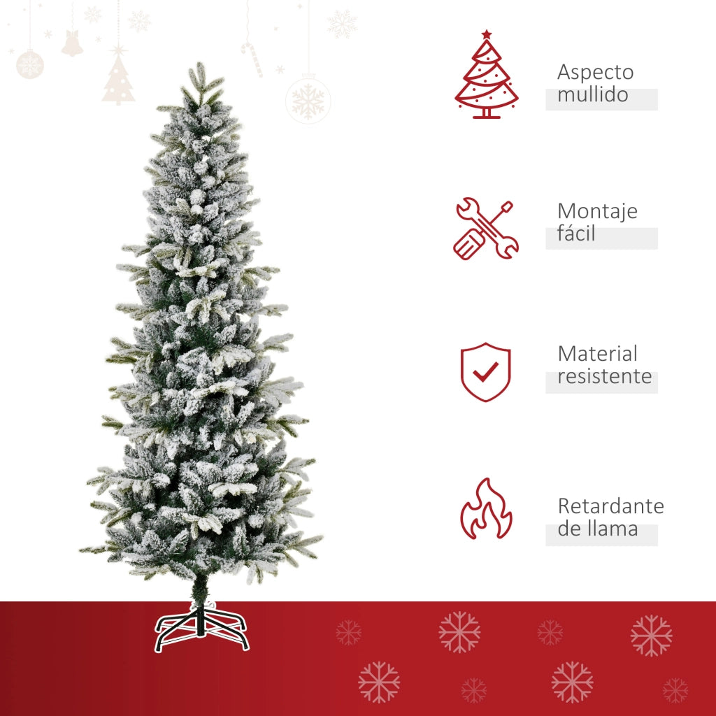 Albero di Natale Artificiale Nevado ¨C zephmum ¨C Verde Bianco 210 cm