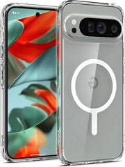 Copertura MagFit a Anello di Metallo per Google Pixel 9 Pro XL - Bianco