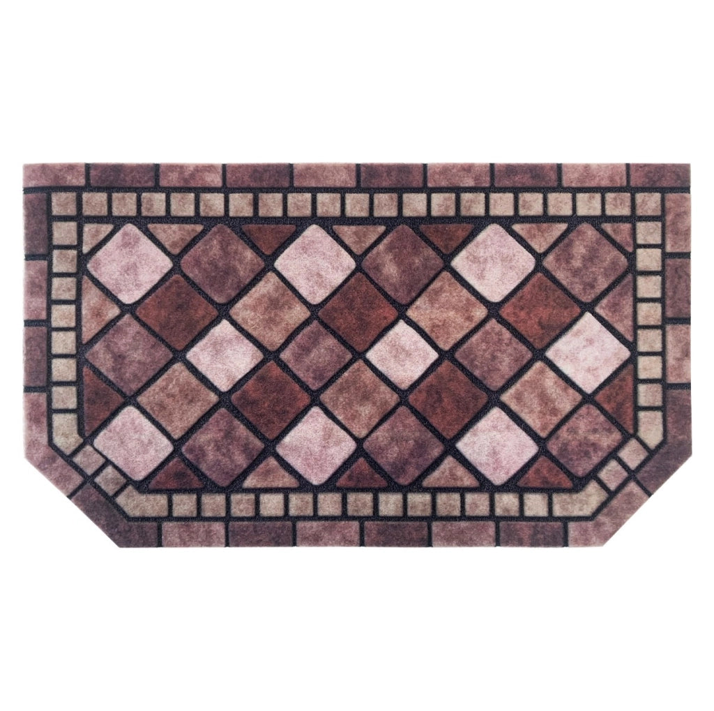 Zerbino Ingresso Moderno Effetto 3D Fondo Pvc Antiscivolo Assorbente Tappeto Porta Entrata Dis_D