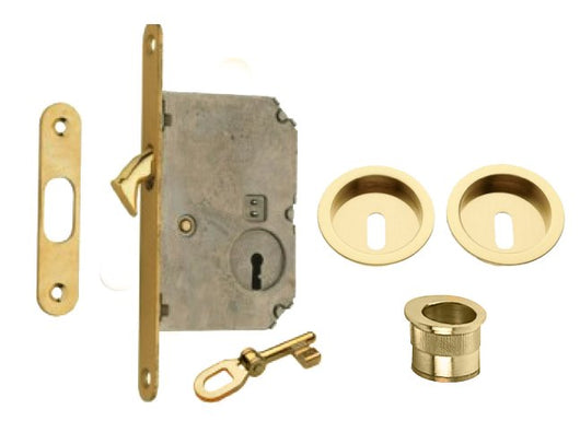 KIT PER PORTE SCORREVOLI - SOLO CHIAVE Cromo satinato