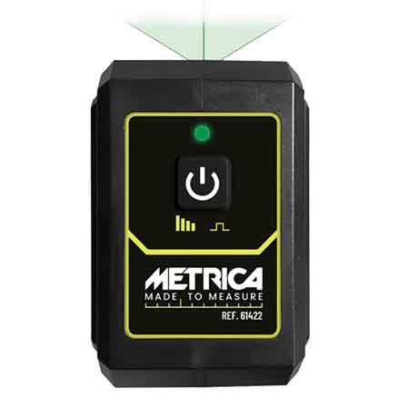 LIVELLO LASER 'GREEN CROSS' 2 LINEE METRICA Colore verde, portata fino a 15 mt - METRICA