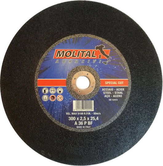 DISCO DA TAGLIO PER FERRO PER TRONCATRICI Ø 350x2,8 mm - 10 pezzi- MOLITAL