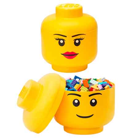 CONTENITORE MULTIUSO 'HEAD' LEGO Mod. Boy, Tg. S - 16x16x19,5 cm - LEGO