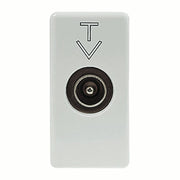 PRESA COASSIALE TV MASCHIO 'SYSTEM' Passante 5dB - Bianco - GEWISS