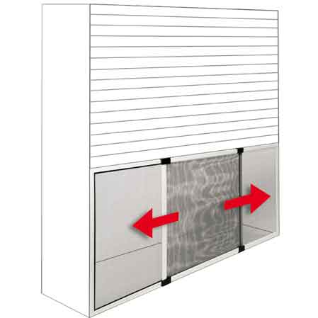 ZANZARIERA A PANNELLO ESTENSIBILE 50x40 cm - Colore Bianco