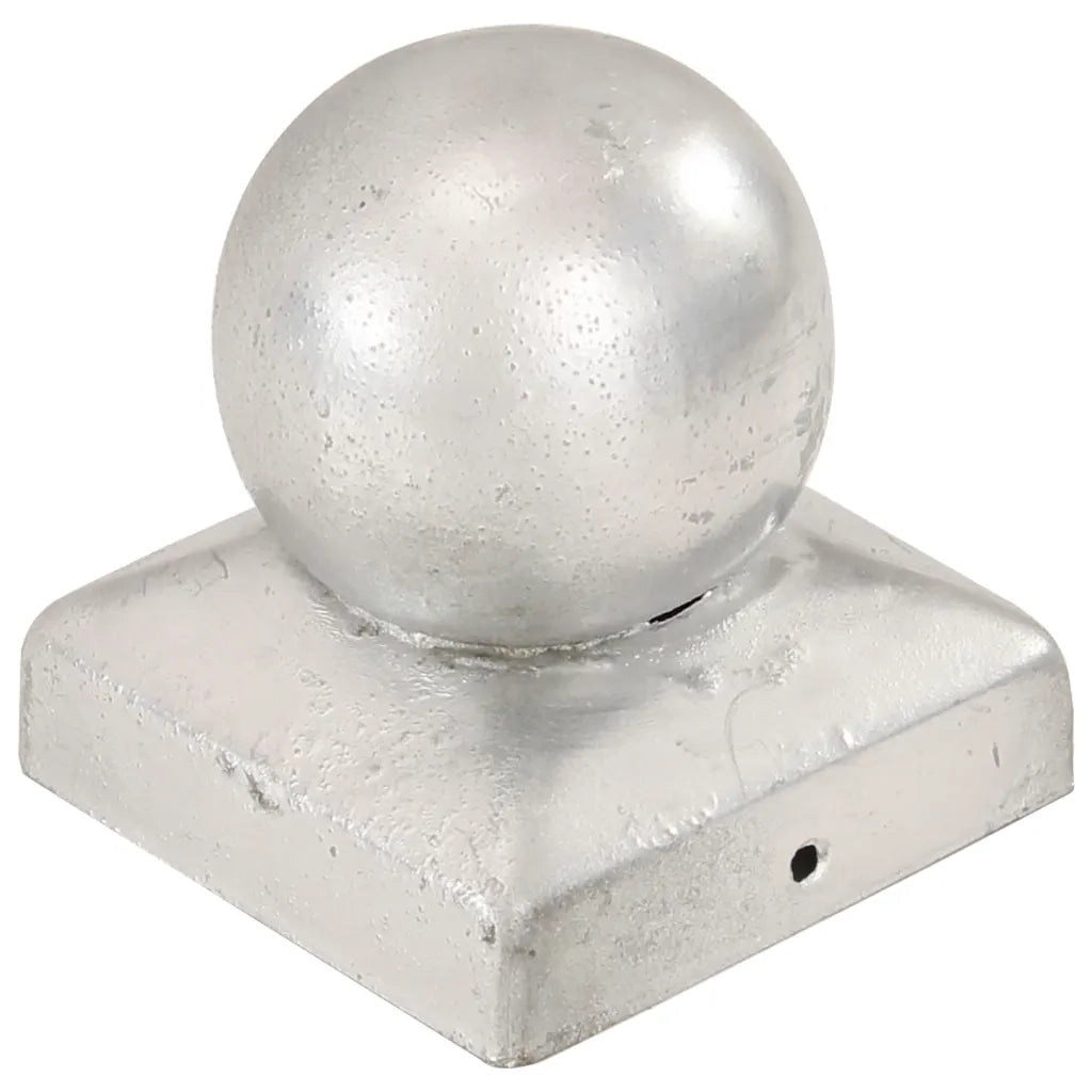 Tappi per Pali 6 pz EstremitÃ  a Globo Metallo Zincato 71x71 mm cod mxl 68730