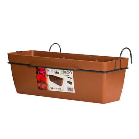 CASSETTA CON BALCONIERA 'LOLEGO' cm 40x29x18h - Colore Terracotta