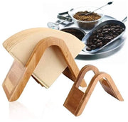 Sostituto Filtro per 100 Unità - Supporto per Filtro in Legno di Bambù - Conservazione del Filtro - Solido e Sostenibile - Design Elegante - Dimensioni Compresse 17,6 x 7,9 x 11,6 cm - Supporto per Filtro