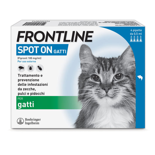 ANTIPARASSITARIO 'SPOT ON' FRONTLINE  Per gatti - 3 Pipette - FRONTLINE