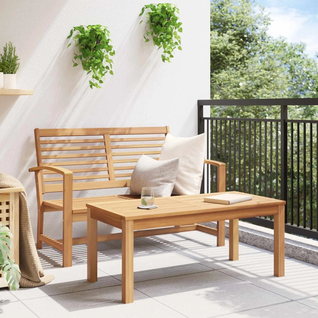 Salotto da Giardino-Set Panchina e Tavolo da Giardino 2 Pezzo Marrone