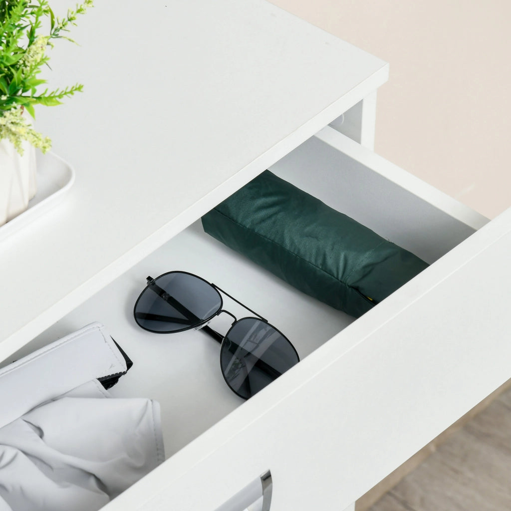 Scarpiera con cassetti e ripiano regolabile ¨C zephmum ¨C Bianco 70x29x92