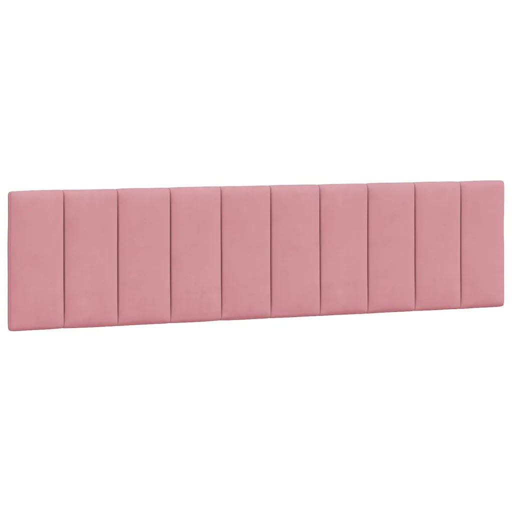 Giroletto con LED senza Materasso Hanko Rosa 200x200 cm in Velluto 3213804