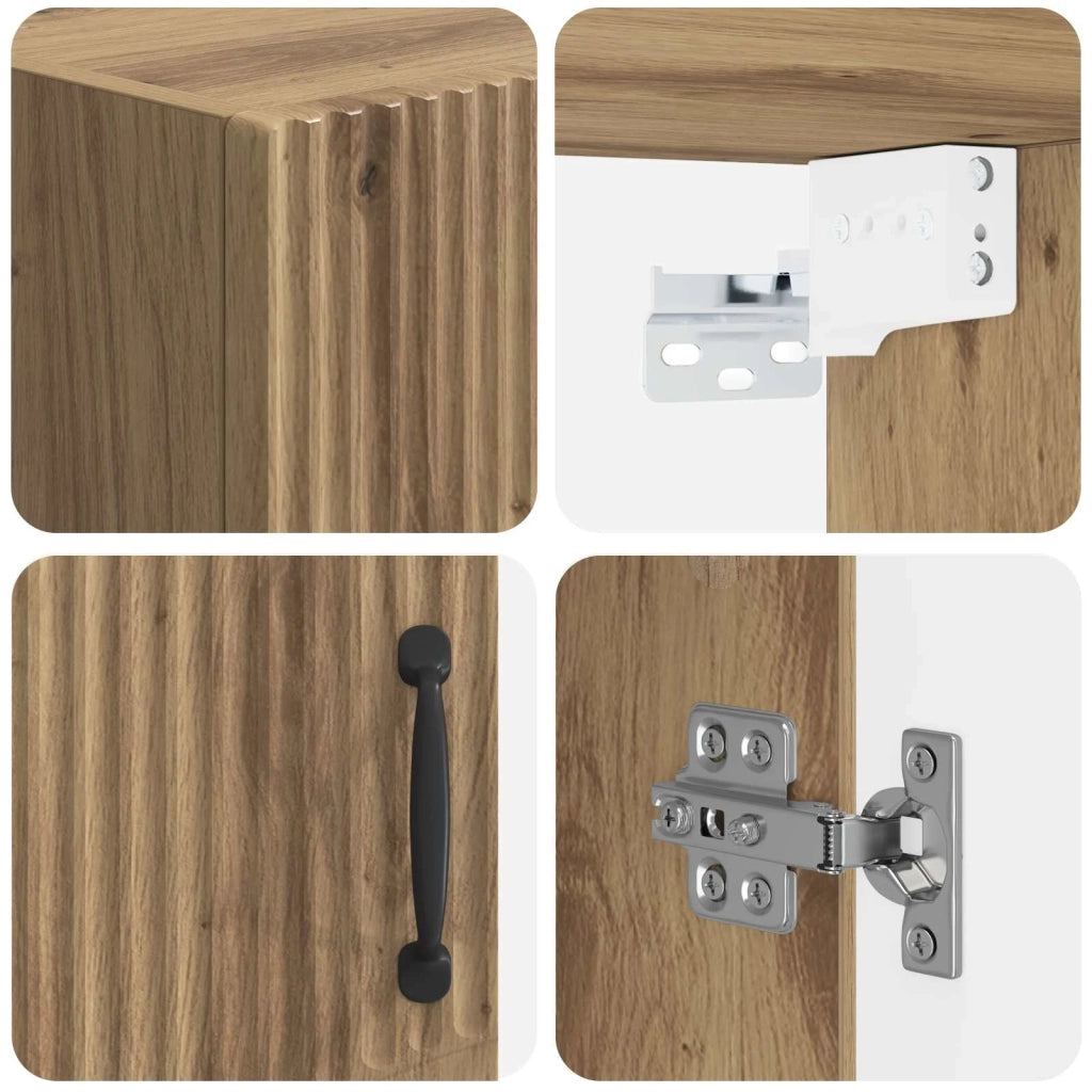 Armadio da bagno a muro HOORN Rovere Artigianale 897254