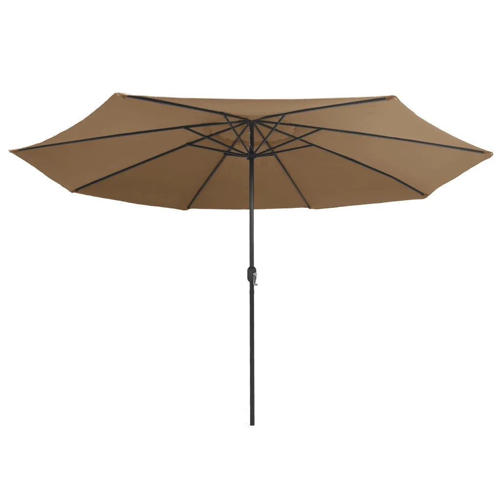 Ombrellone da Giardino-Ombrello da Balcone con Palo in Metallo 390 cm Tortora