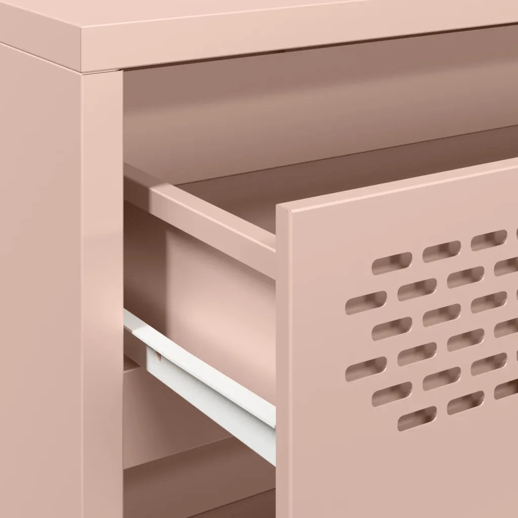 Credenza | Madia | Buffet da pranzo | Armadio da pranzo Rosa 68x39x73,5 cm in Acciaio Laminato a Freddo