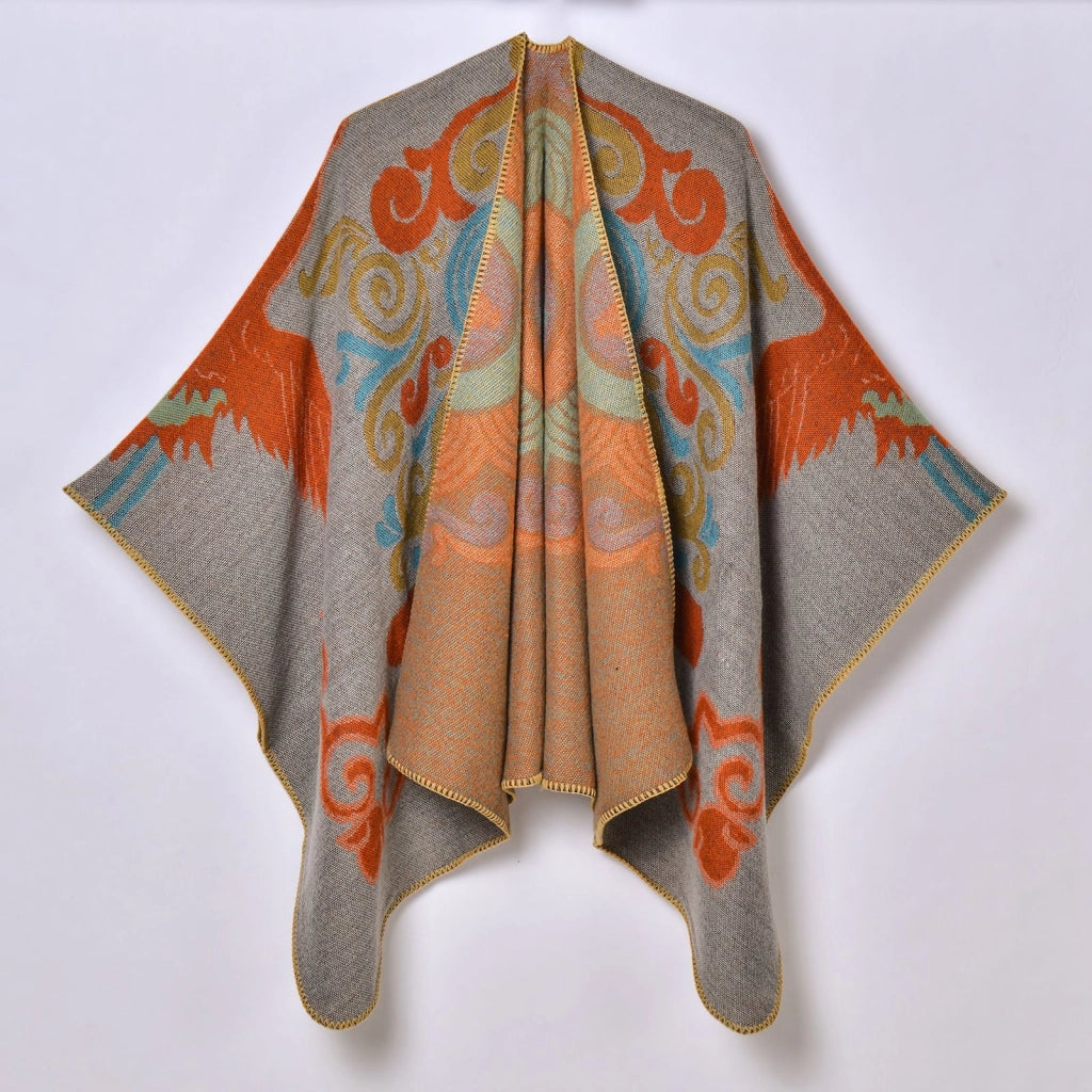 Nuova sciarpa/scialle da donna in jacquard, spessa e calda.