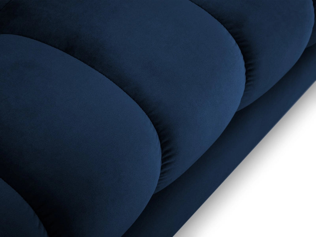 Cosmopolitan Design - Divano angolare sinistro "Bali" 5 posti in velluto blu reale 