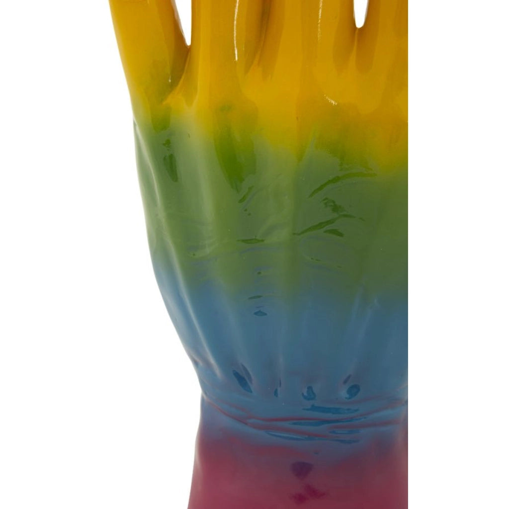 Scultura Mano, Multicolore, Poliresina, 16x10,5x36 cm