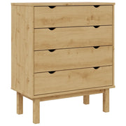 Cassettiera OTTA 76,5x39,5x90 cm in Legno Massello di Pino CFW6779360