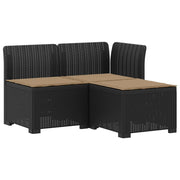Divano da giardino 3 posti con cuscini in look rattan PP 8011890