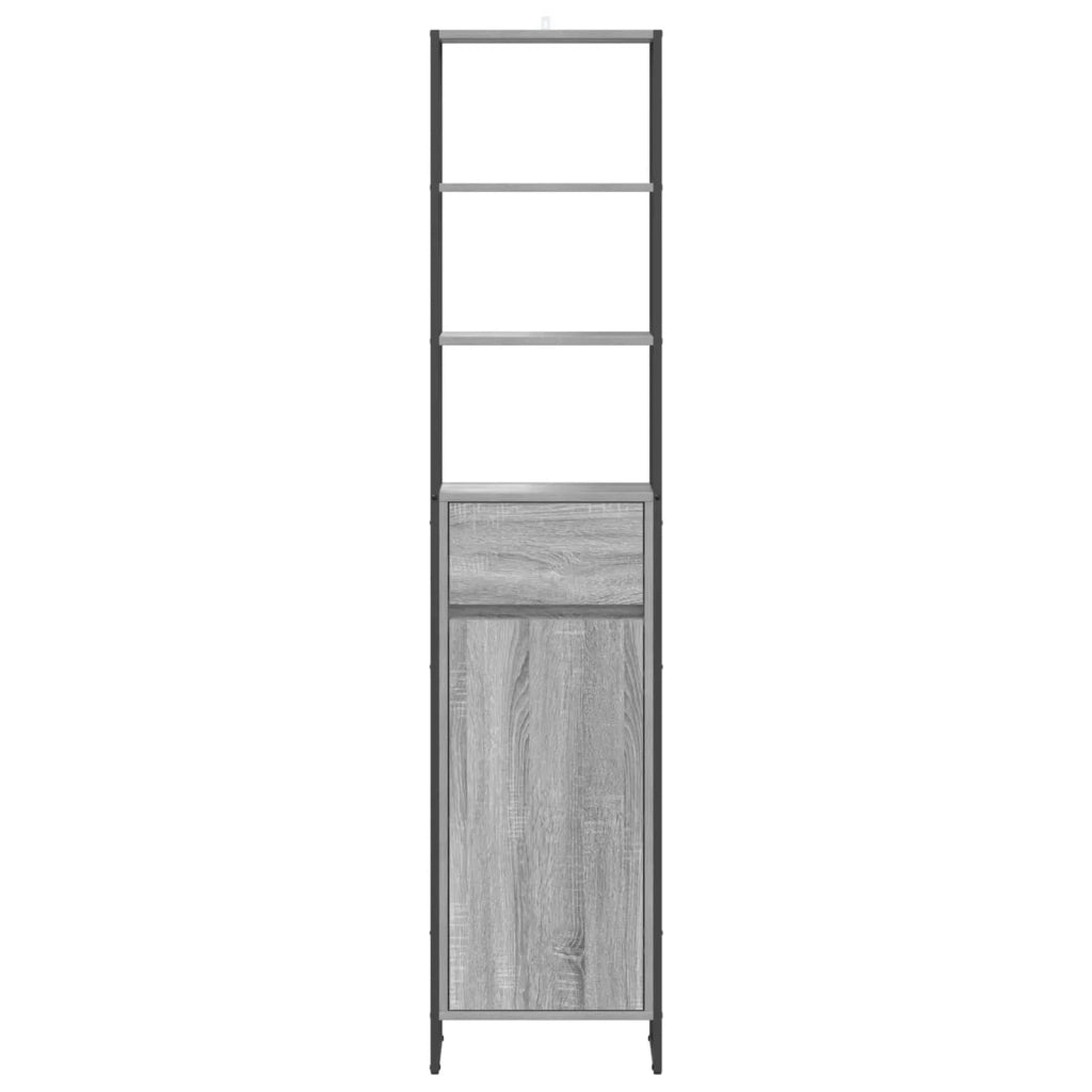 Mobile da Bagno con cassetto Grigio Sonoma 40 x 30 x 180 cm 886495