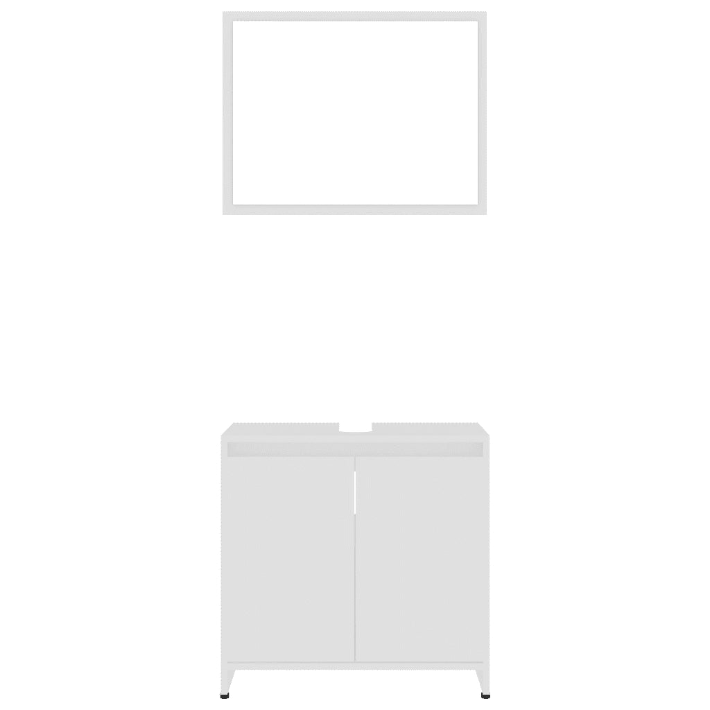 Set Mobili da Bagno 3 pz Bianco in Truciolato 3056925
