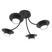 Lampada a sospensione ENSO in acciaio nero opaco