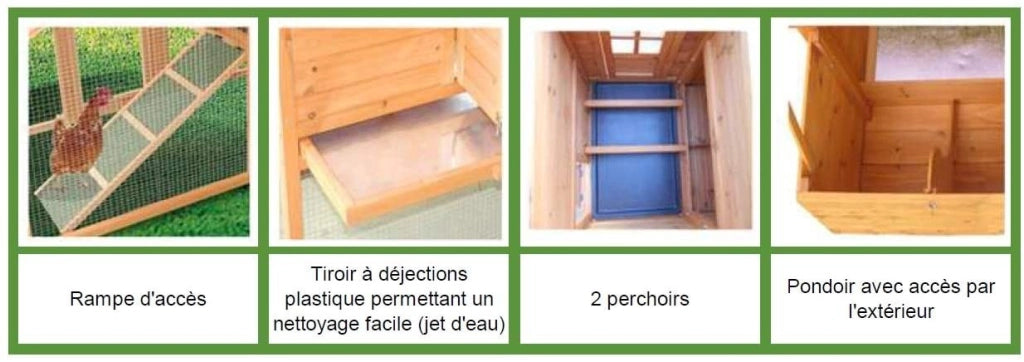 CASETTA PER GALLINE POLLAIO FORESTA IN LEGNO BICOLORE 186X71