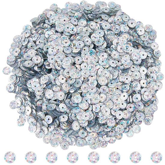 Paillettoni 32.000 pezzi - Paillettoni dorati - Plastica - Disco circolare - 6,5 mm - Decorazione per artigianato