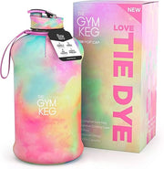 Bicchiere da ginnastica da 2,2 l con guanto in neoprene e manico, bottiglia sportiva da 2 litri per fitness, bodybuilding, allenamento - bicchiere da ginnastica per sport