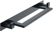 44CM regolatore di asciugamani con gancio, regolatore di asciugamani chiuso senza fori, regolatore di asciugamani in acciaio inossidabile 304 per installazione a parete con viti nascoste, nero, con gancio