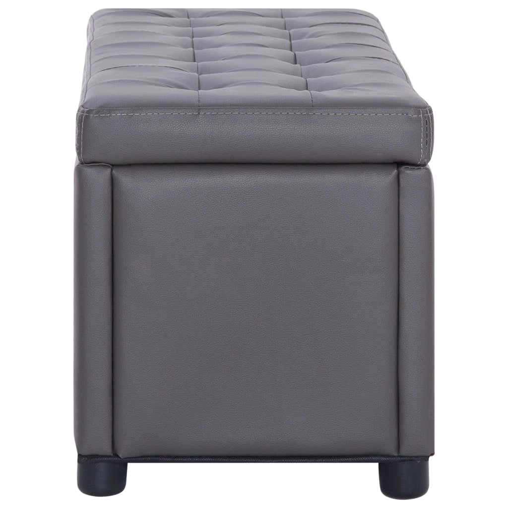 Pouf/panca contenitore 87,5 cm grigio similpelle 02_0010826