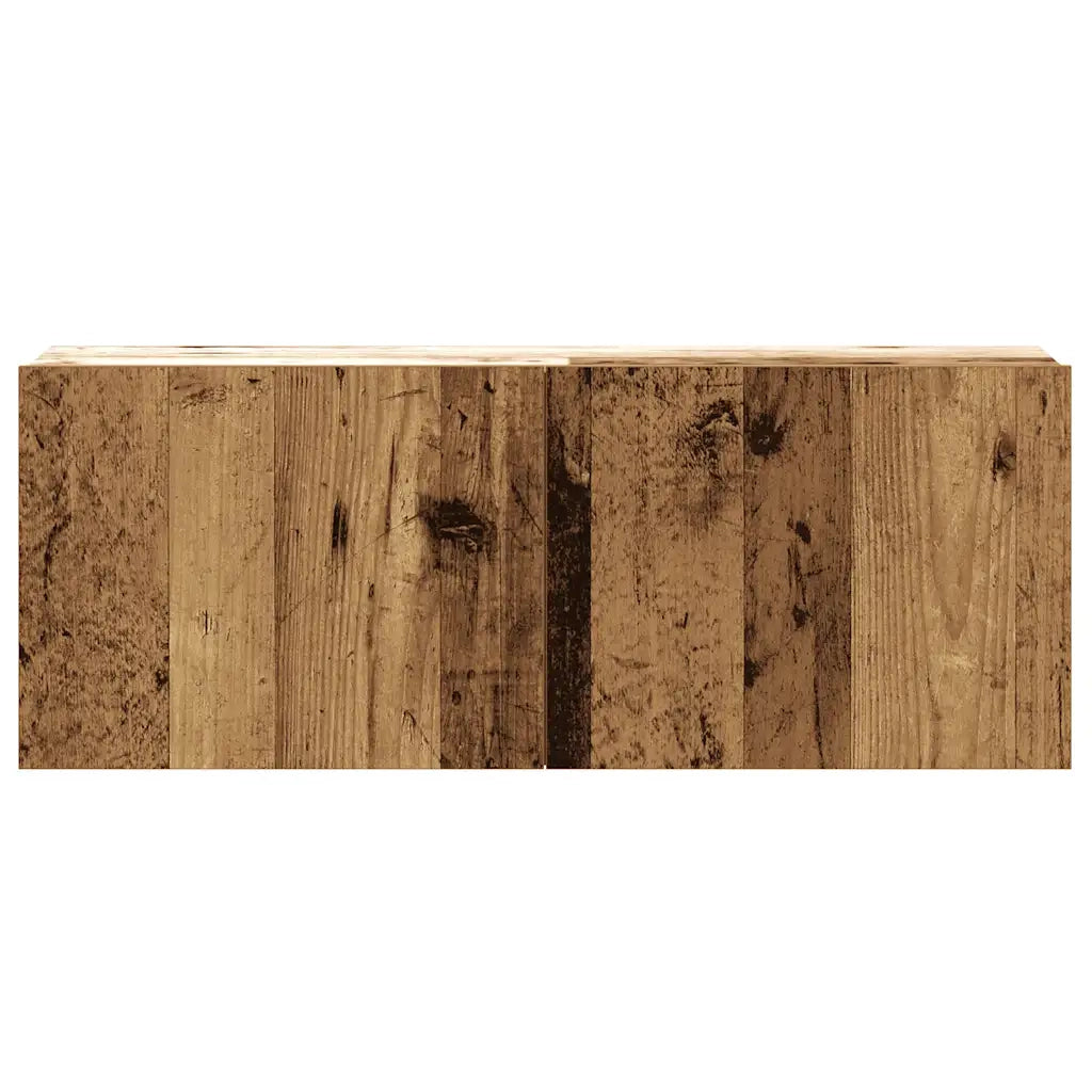 Set Mobile TV 6 pz Montato a Parete Legno Antico in Truciolato 3329001