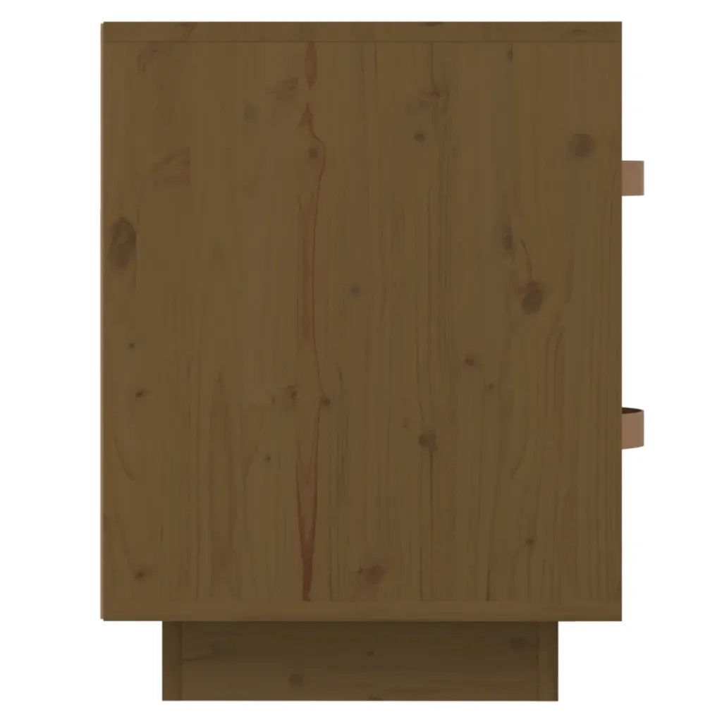 Comodini 2 pz Ambrati 40x34x45 cm in Legno Massello di Pino 818332