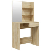 Toeletta | Tavolo da Trucco con Specchio Rovere Sonoma 74,5x40x141 cm