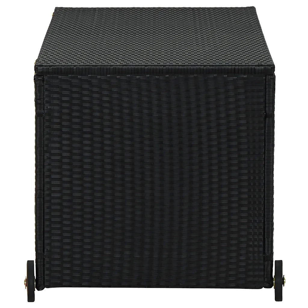 Contenitore da Giardino Nero 120x65x61 cm in Polyrattan 310089