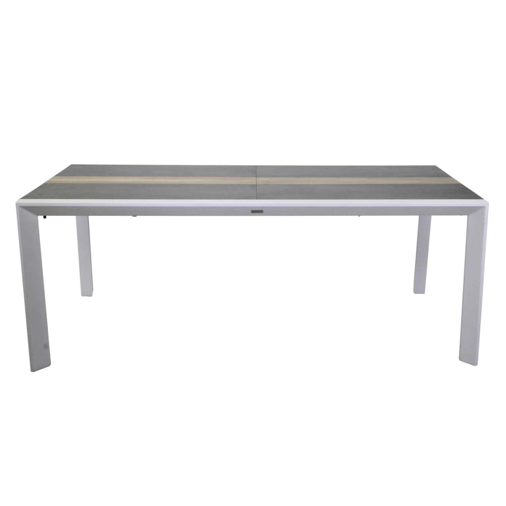 Tavolo Allungabile da Giardino 200/300,5x104xh76 cm in Alluminio Riverside Bianco