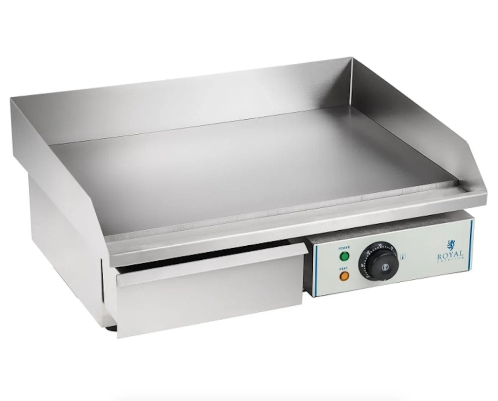 Griglia elettrica liscia 55cm 1 x 3.0 Kw barbecue da giardino professionale in acciaio inox 3614033