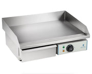 Griglia elettrica liscia 55cm 1 x 3.0 Kw barbecue da giardino professionale in acciaio inox 3614033