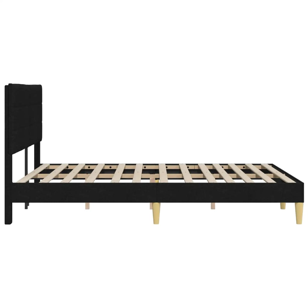 Struttura del letto con testiera Nero 120 x 200 cm Tessuto 42027578
