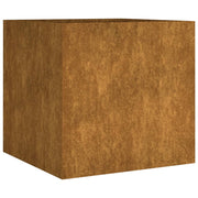 Vassoio per fioriera aiuola rialzata piante fiori terrazzo giardino 40 x 41 x 40 cm acciaio corten marrone 02_0037594