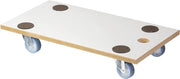 Carrello di trasporto - rivestimento speciale - pavimenti sensibili - capacità di carico 200 kg - pattini antiscivolo - miglior mobilità - 575 x 30 cm