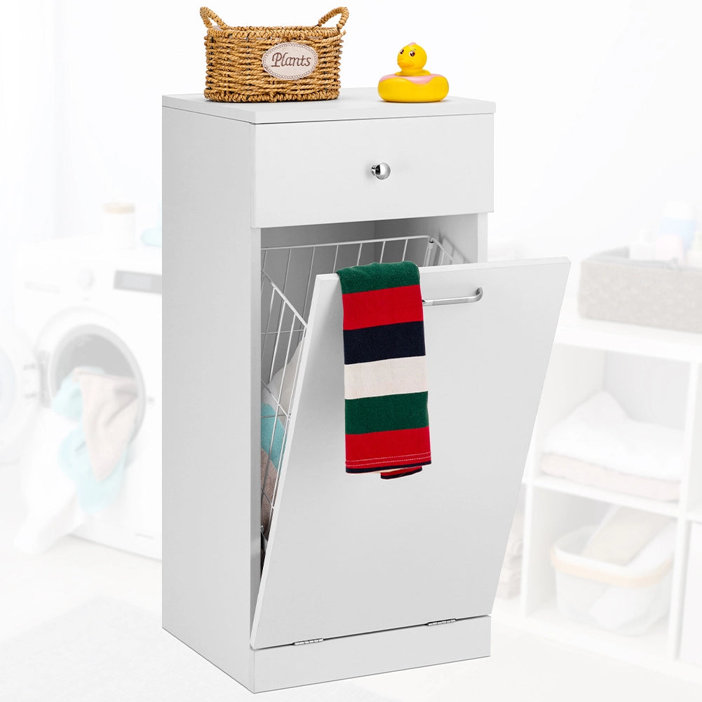 Mobile Portabiancheria da Bagno Porta Biancheria per Lavanderia Anta Ribaltabile