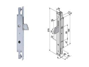 SERRATURA TRIPLICE INFILARE PER MONTANTI SOLO CATENACCIO 285.19- - mm.19 (285.19.01.0) - 1 pezzi WELKA